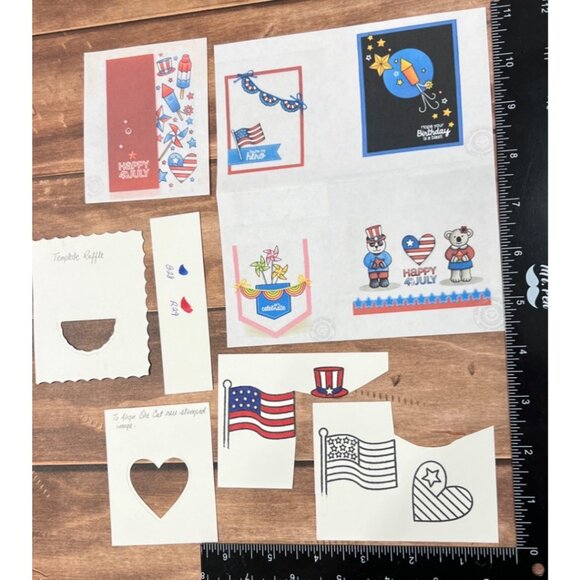 Sunny Studio Celebration Clear Stamp & Die Set Stars & Stripes SSCL-127 & SS-017 - Picture 2 of 4